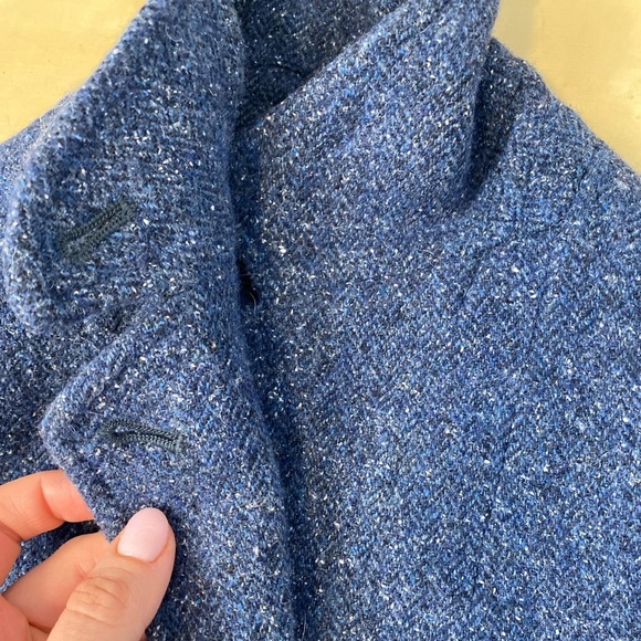 LL Bean Wool Silk Blazer Women XS Blue Academia Classic Timeless Career Polished - Picture 14 of 14